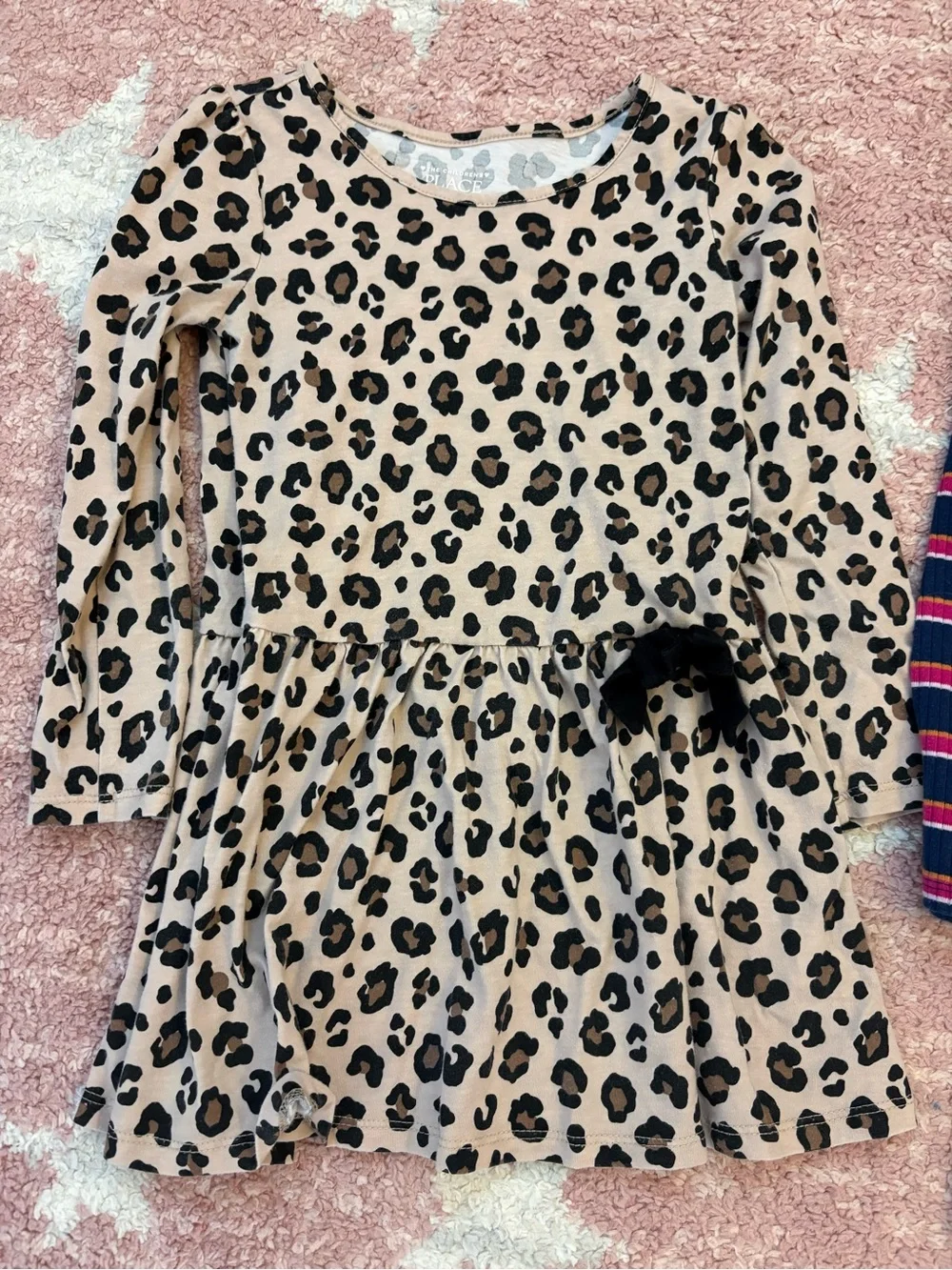 Carter’s Girls Dress Bundle Size 4T | Leopard & Striped Long Sleeve Dresses